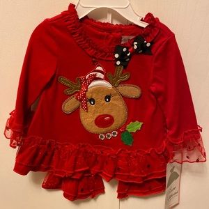 Precious reindeer outfit for baby girl size 6 months